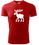 Pánské rodinné vánoční tričko s potiskem -  s jelenem, sob, se sobem