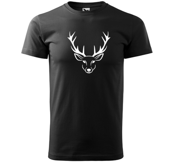Pánské tričko s potiskem - obrázek hlava jelena 