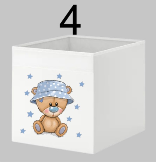 Úložný dětský box s motivem medvídka - látkový box pro chlapečka