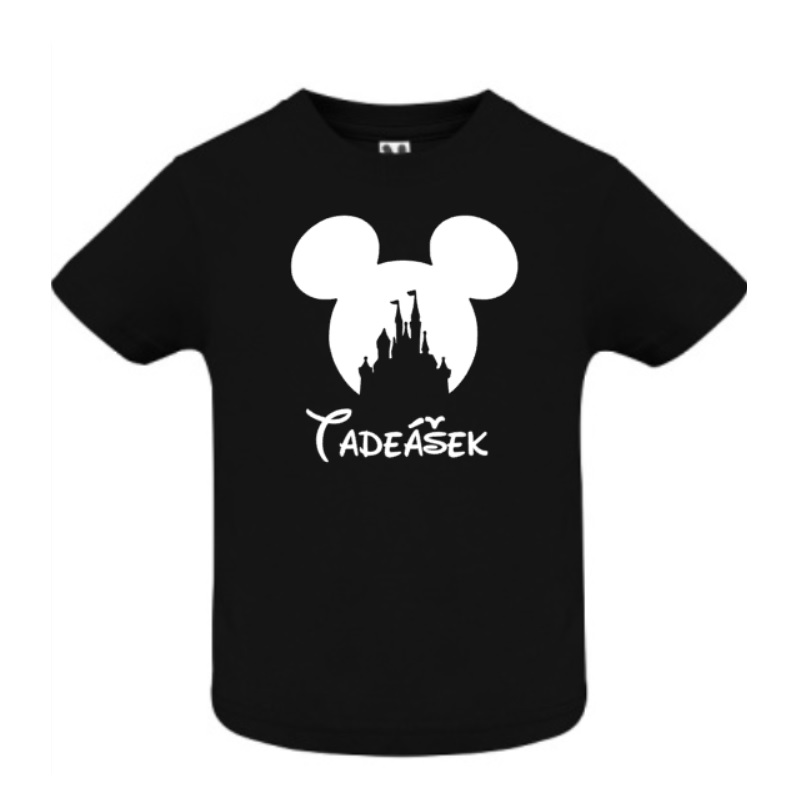 Dětské rodinné tričko s potiskem - myšák M. s hradem