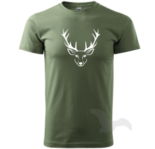 Pánské tričko s potiskem pro myslivce - s jelenem