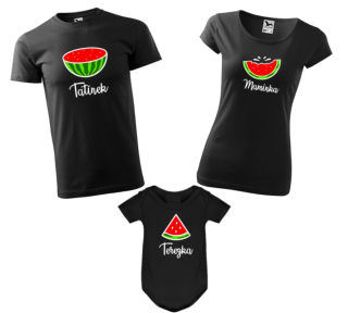 Dámské rodinné tričko,  s potiskem - Maminka s melounem 