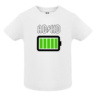 Dětské vtipné tričko ADHD - VŽDY NABITÝ